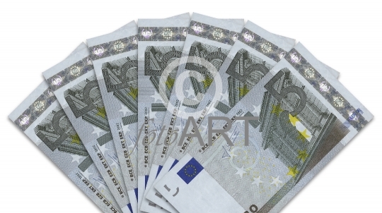 Geldfächer 5-Euro-Scheine