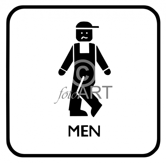 Hinweisschild Toilette Men