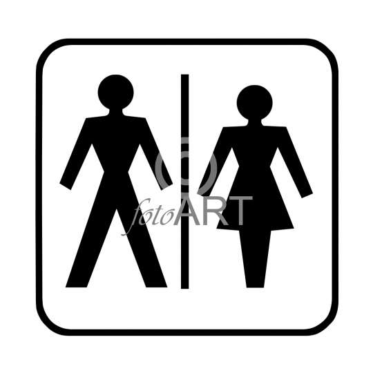 Hinweisschild WC / Toilette