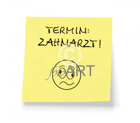 Post-It - Termin Zahnarzt, date dentist