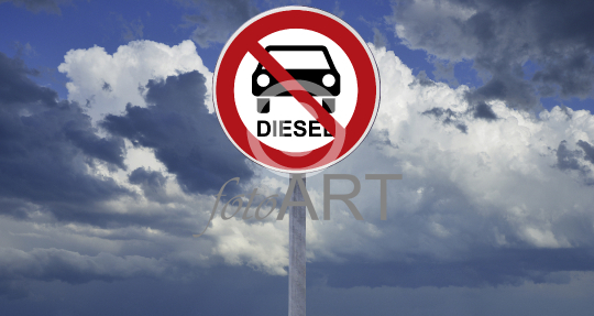 Verbotsschild Dieselfahrzeuge