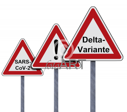Warnschilder - Delta Variante